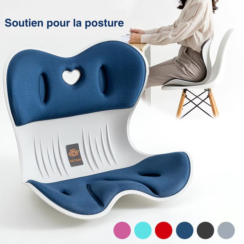 Coussin de soutien lombaire, anti-fatigue multi-usage, ergonomique en nylon respirant et lavable